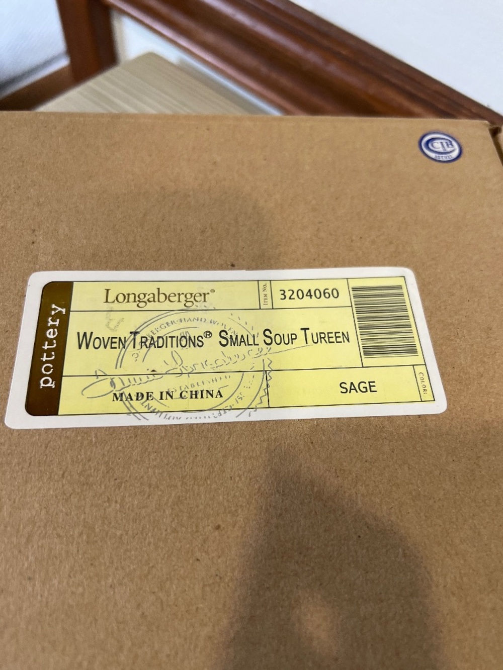 Longaberger Woven Traditions Small Soup Tureen - Sage 3204060 - Picture 5 of 5